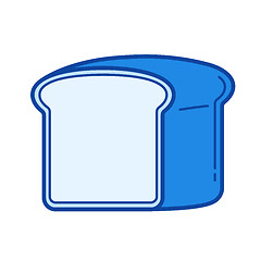 Image showing Toast bread line icon.