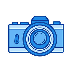 Image showing Retro camera line icon.