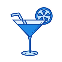 Image showing Cocktail line icon.