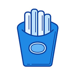 Image showing French fries line icon.