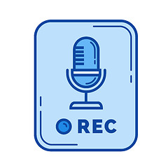 Image showing Voice record app line icon.