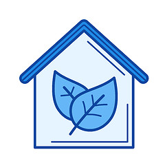 Image showing Eco home line icon.