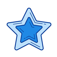 Image showing Star favourite line icon.