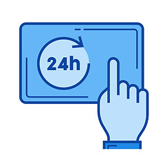 Image showing Twenty four hours service line icon.