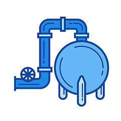 Image showing Gas refinery line icon.