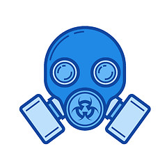 Image showing Gas mask line icon.