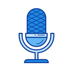 Image showing Record microphone line icon.