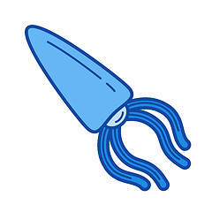 Image showing Cuttlefish line icon.