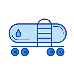 Image showing Freight train line icon.