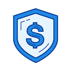 Image showing Secure money line icon.