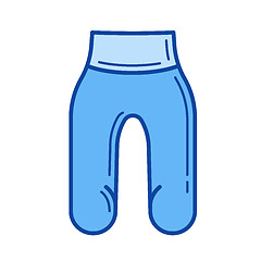 Image showing Baby pants line icon.