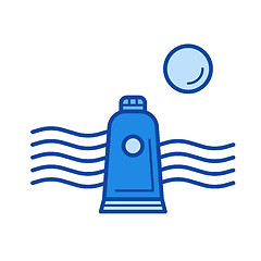 Image showing Tidal energy line icon.