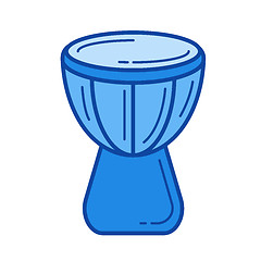 Image showing Djembe line icon.