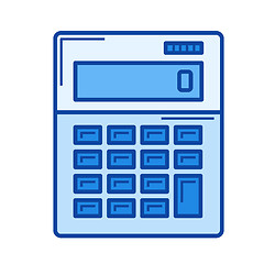 Image showing Calculator line icon.