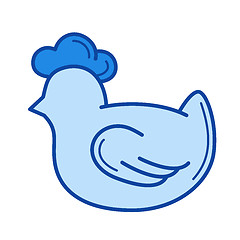 Image showing Chicken line icon.