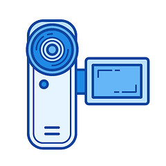 Image showing Digital videocamera line icon.