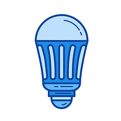 Image showing LED energy saving light bulb line icon.