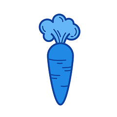 Image showing Fresh carrot line icon.