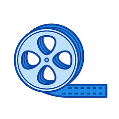 Image showing Film strip line icon.