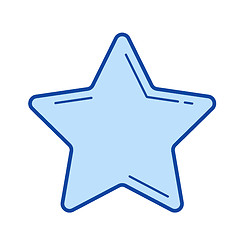 Image showing Music star line icon.