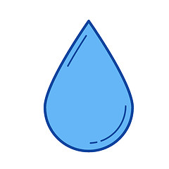 Image showing Water drop line icon.