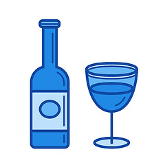 Image showing Wine line icon.