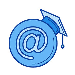 Image showing Online learning line icon.