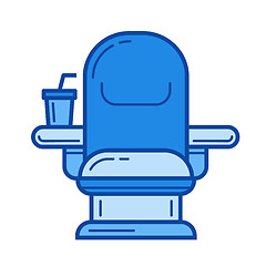 Image showing Cinema chair line icon.