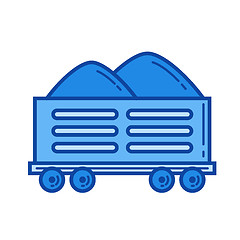 Image showing Railroad shipping line icon.