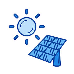 Image showing Solar energy line icon.