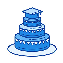 Image showing Graduation party line icon.