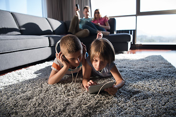 Image showing couple spending time with kids