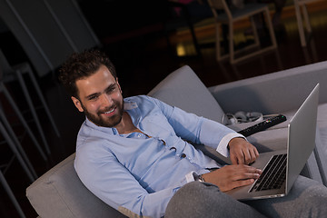 Image showing man working from home