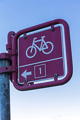 Image showing Bike Lane Path Sign