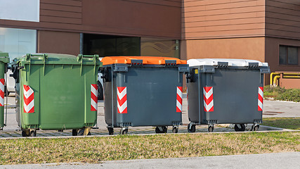 Image showing Three Recycling Containers