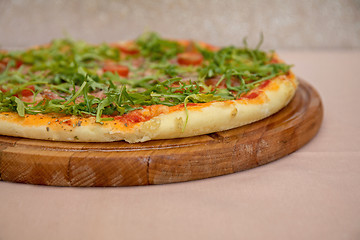 Image showing Pizza Arugula Detail