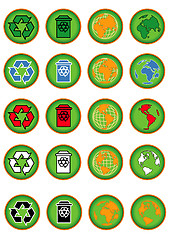 Image showing Conservation Buttons Green