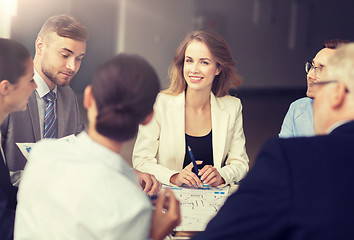 Image showing business team with scheme meeting at office