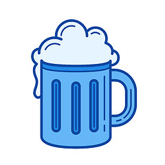 Image showing Mug of beer line icon.