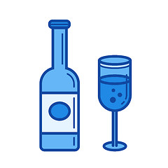 Image showing Sparkle wine line icon.