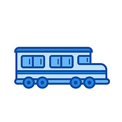 Image showing School bus line icon.