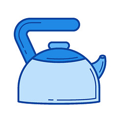 Image showing Hot kettle line icon.