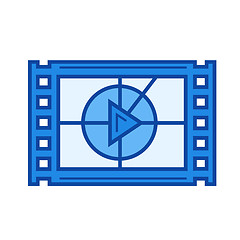 Image showing Film play line icon.