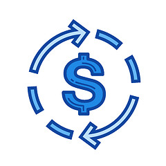 Image showing Currency exchange line icon.