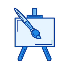 Image showing Easel line icon.