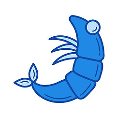 Image showing Shrimp line icon.