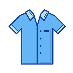 Image showing Short-sleeve shirt line icon.