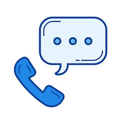 Image showing Telephone receiver line icon.