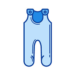 Image showing Baby jumpsuit line icon.