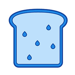 Image showing Whole wheat bread line icon.